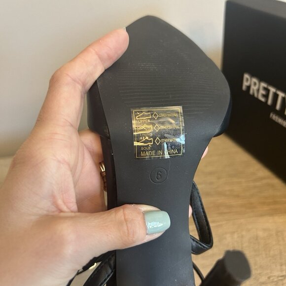 Pretty Little Thing Strappy Heels Shoes - Picture 12 of 15